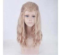 LINLINCD Cosplay Wig European and American Film Avengers League 2 Thor Torja Cosplay Wig Hemp Linen Curly Hair for Men Boys Synthetic Hair Thor