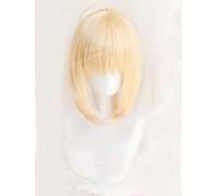 LINLINCD Cosplay Wig Fate Stay Night Altria Pendragon Saber Cosplay Wig Game Anime FGO Fate Grand Order Heat Resistant Cosplay Wigs + Bow Hairpins Wig Only