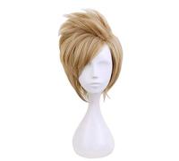 LINLINCD Cosplay Wig Ff15 Final Fantasy Xv Prompto Argentum Cosplay Wig Short Linen Blonde Heat Resistant Fibre Hair Anime Costume Wigs Kumz8862