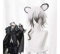 LINLINCD Cosplay Wig Game Arknights Wigs Silverash Cosplay Wig Heat Resistant Synthetic Hair Halloween Party Anime Costume Wigs