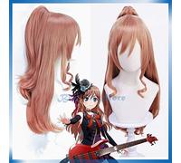 LINLINCD Cosplay Wig Game BanG Dream! Roselia Imai Lisa Wig Cosplay Hair Long Wave Ponytail Synthetic Hair Comiket Halloween Role Play
