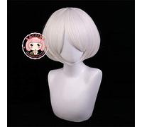 LINLINCD Cosplay Wig Game Nier Automata Yorha No. 2 Type B Cosplay Wigs White Short Halloween Heat Resistant Synthetic Hair Wig Mzw908