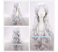 LINLINCD Cosplay Wig Game of Thrones Daenerys Targaryen Cosplay Wig Silver 75 cm Long Wavy Mother Dragon Role Play Halloween Party Use