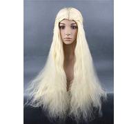 LINLINCD Cosplay Wig Game of Thrones Daenerys Targaryen Cosplay Wig Synthetic Hair Long Wavy Mother Dragon Wigs Halloween Party Wig with Hair Net as Photo