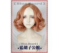 LINLINCD Cosplay Wig Game P5 Persona 5 Haru Okumura Cosplay Wig Short Orange Pink Heat Resistant Synthetic Hair Wig Short Curly Wig Party Stage as Photo