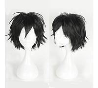 LINLINCD Cosplay Wig Game Persona 5 Men's Akira Kurusu Cosplay Wig P5 Men's Ren Amamiya Role Play Black Short Hair Wig Costumes One Size Black