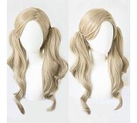 LINLINCD Cosplay Wig Game Persona 5 P5 Anne Takamaki 80 cm Linen Brown Wig with Ponytails Heat Resistant Hair Cosplay Costume Wigs + Free Wig Cap