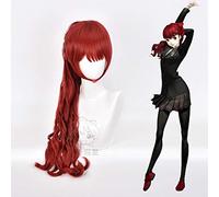 LINLINCD Cosplay Wig Game Persona 5 The Royal P5R Cosplay Wigs Yoshizawa Kasumi Synthetic Wig Hair Halloween Hair + Wig Cap