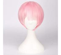 LINLINCD Cosplay Wig Graduated Colour re Zero Re: Life in a World Different Than Zero Ram Wig Rem Wigs Cosplay Costume Wig + Headband Only Ram Wig