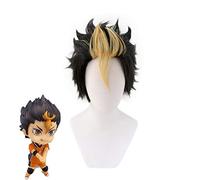 LINLINCD Cosplay Wig Haikyuu !! Cosplay Tsukishima Kei Hinata Shoyo Nishinoya Yuu Oikawa Tooru Kozume Kenma Kageyama Tobio Miya Atsumu Miya Osamu Wig Nishinoya Yuu