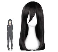 LINLINCD Cosplay Wig Haikyuu Volleyball Club Karasuno Gymnasium Kiyoko Shimizu Cosplay Wigs 45 cm Long Black Heat Resistant Cosplay Costume Wig One Size