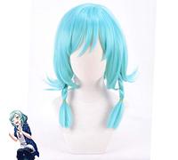 LINLINCD Cosplay Wig Hikawa Hina Wig Game BanG Dream! Cosplay Wig Blue Women Synthetic Hair Anime BanG Dream Hikawa Hina Wigs
