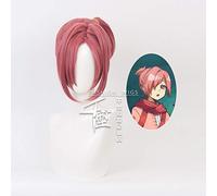 LINLINCD Cosplay Wig Jibaku Shounen Toilet Tied Hanako Kun Mitsuba Ponytail Short Wig Cosplay Costume Heat Resistant Synthetic Hair Men Women Wigs