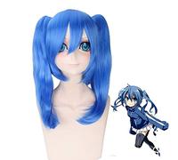 LINLINCD Cosplay Wig Kagerou Project Enomoto Takane Ene Blue Two Ponytail Wig Cosplay Costume Women Heat Resistant Synthetic Hair Wigs Kagerou Project