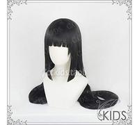 LINLINCD Cosplay Wig Kakegurui Jabami Yumeko Black Straight Synthetic Wig Cosplay 100 cm Face Hair for Adults Women Halloween Cosplay