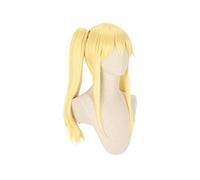 LINLINCD Cosplay Wig Kakegurui Meari Saotome Mary Golden Ponytails Wig Cosplay Costume Heat Resistant Synthetic Hair Compulsive Gambler Women Wigs