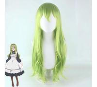 LINLINCD Cosplay Wig Karin Princess Connect! Re: Dive Green Long Curl Heat Resistant Fibre Hair Peluca Princess Connect Karin Costume Cosplay Wigs PL-747