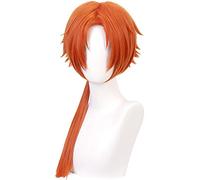 LINLINCD Cosplay Wig Kurai Akane Wig Cosplay Costume Jibaku Shounen Toilet Tied Hanako Kun Ao I Akana Heat Resistant Synthetic Hair Wigs + Wig Cap Orange