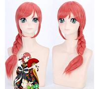 LINLINCD Cosplay Wig Love Live Maki Nishikino SR Cosplay Wigs for Women Long Straight Braid 50 cm 350 g Synthetic Wig for Anime Christmas Party