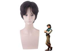 LINLINCD Cosplay Wig Movie Tangled Rapunzel Wig Flynn Rider Men Short Curly Synthetic Hairpiece Costume Role Play Wigs + Wig Cap Pl-841