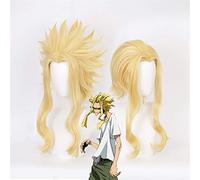 LINLINCD Cosplay Wig My Hero Academia Boku No Hiro Akademia All Might Cosplay Wig Short Golden Heat Resistant Synthetic Hair Men Costume Game Wigs