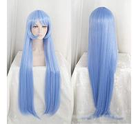 LINLINCD Cosplay Wig My Hero Academia Nejire Hadou Cosplay Wig Boku No Hero Academia Cosplay Hair Nejire Hadou 100 cm + Wig Cap Blue