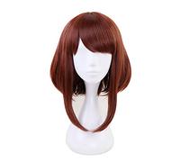 LINLINCD Cosplay Wig My Hero Academia OCHACO URARAKA Ochako Women Short Wig Cosplay Costume Boku No Hero Academia Heat Resistant Hair Wigs