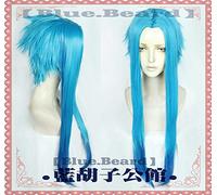 LINLINCD Cosplay Wig New Game Cosplay Witch Maya Wig 70 cm Sky Blue Synthetic Hair Heat Resistant Headwear Halloween Wig Cosplay + Free Wig Cap