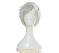 LINLINCD Cosplay Wig Norman Cosplay Wig Anime Yakusoku No Neverland Silver White Cosplay Wig The Promised Neverland Norman Cosplay + Wig Cap White