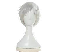 LINLINCD Cosplay Wig Norman Cosplay Wig Anime Yakusoku No Neverland Silver White Cosplay Wig The Promised Neverland Norman Cosplay + Wig Cap White