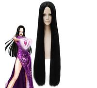 LINLINCD Cosplay Wig One-Piece Boa Hancock 100 cm Lonog Straight Cosplay Wigs for Women Female Anime Party Universal Synthetic Hair Wig Black