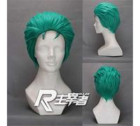 LINLINCD Cosplay Wig One Piece Wigs 2 Years Later Roronoa Zoro Short Green Heat Resistant Fibre Hair Peruca Anime Costume Cosplay Wig KUZZ6462