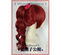 LINLINCD Cosplay Wig Persona 5 Cosplay Yoshizawa Kasumi Cosplay Hair Red Base Wig Pigtail Halloween Synthetic Hair