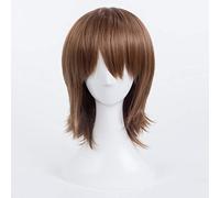 LINLINCD Cosplay Wig Persona Goro Akechi Short Straight Cosplay Wig for Men Unisex Anime Wig Costume Party Heat Resistant Synthetic Hair Wig
