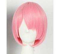 LINLINCD Cosplay Wig Pure Colour to Zero Re: Life in a World Other Than Zero Ram Wig Rem Wigs Cosplay Costume Wig Ram Wig