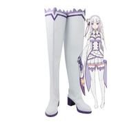 LINLINCD Cosplay Wig Re Life In A Different World From Zero Emilia Boots Halloween Cosplay Boots Shoes 2 Orders 44
