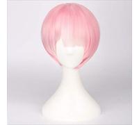 LINLINCD Cosplay Wig Re: Life in a World Other than Zero Graduated Ram Rem Cosplay Wig for Women Short Straight Pink Blue Anime Wig Ram