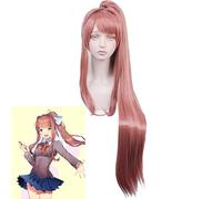 LINLINCD Cosplay Wig Sayori Yuri Natsuki Monika Wig Halloween Monika Cosplay Long Wig Sayori Yuri Natsuki