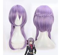 LINLINCD Cosplay Wig Seraph of the End Hiiragi Shinoa Hiragi Purple Braid Cosplay Wig Hiiragi Shinoa Purple Hair Wig Costumes One Size Purple