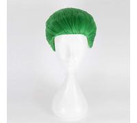 LINLINCD Cosplay Wig, Suicide Command The Joker Green Wig, Cosplay Costume, Short Hair, Halloween Party Wigs + Wig Cap, One Size, Green