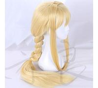 LINLINCD Cosplay Wig Sword Art Online Cosplay Wig Alice Synthesis Thirty Blonde Long Braids Synthetic Hair Adult Wig