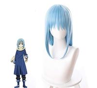 LINLINCD Cosplay Wig Tokyo Anime Back then I Was Reborn as Slime Rimuru Tempest Cosplay Wig Women Blue Hair Wig Costumes One Size Blue