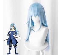 LINLINCD Cosplay Wig Tokyo Anime Back then I Was Reborn as Slime Rimuru Tempest Cosplay Wig Women Rimuru Blue Long Hair Wig Costumes One Size Blue