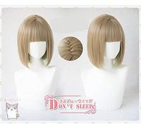 LINLINCD Cosplay Wig Tokyo Game Sinoalice Hansel Gretel Cosplay Wig Women Short Straight Flax Lolita Hair Wig Costumes One Size Flax