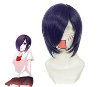 LINLINCD Cosplay Wig Tokyo Ghoul Touka Kirishima Wig Cosplay Costume Kirishima Toka Women Short Synthetic Hair Peruca Anime Halloween Wigs + Wig Cap Kuzz0618