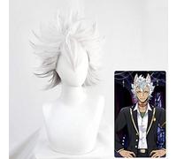 LINLINCD Cosplay Wig Twisted Wonderland Wig Jack Howl Cosplay Wig Wolf Silver Short High Temperature Fibre Hair Halloween Men Women Unisex Wigs