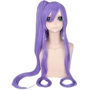 LINLINCD Cosplay Wig Vocaloid Gakupo Purple Long Wig Cosplay Costume Men Women Heat Resistant Synthetic Hair Halloween Party Ponytail Wigs