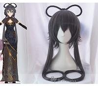 LINLINCD Cosplay Wig Vocaloid Hatsune Singer Luo Tian Yi Wavy Ponytails Braids Anime Show Cosplay Wig