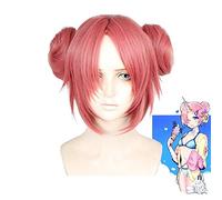 LINLINCD Diocos Cosplay Wig Fate Apocrypha Large Order FGO Frankenstein Cosplay Wigs Horn Cosplay Props Accessories Wig B