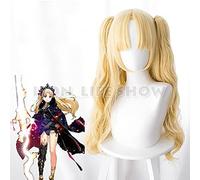 LINLINCD Ereshkigal Irkalla Cosplay Wig Cosplay Fate / Large Order Lancer Tohsaka Rin Red Bow Headwear Cosplay Accessories Hair Circle Wig Only